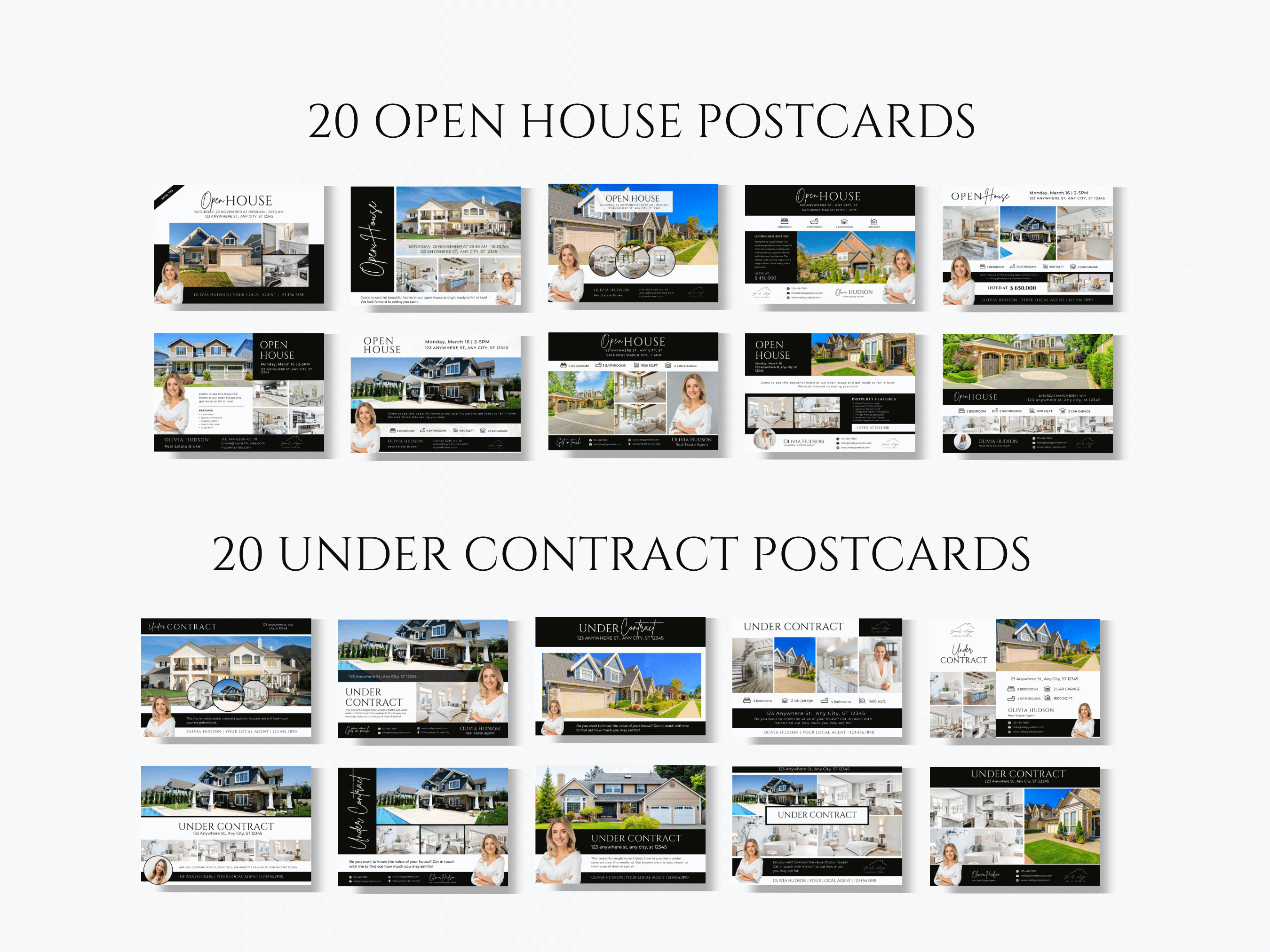 Real Estate Postcard Templates Bundle
