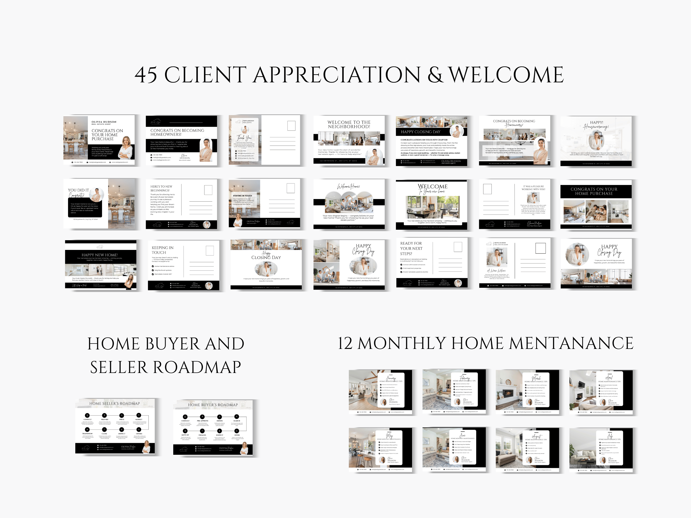 Real Estate Postcard Templates Bundle
