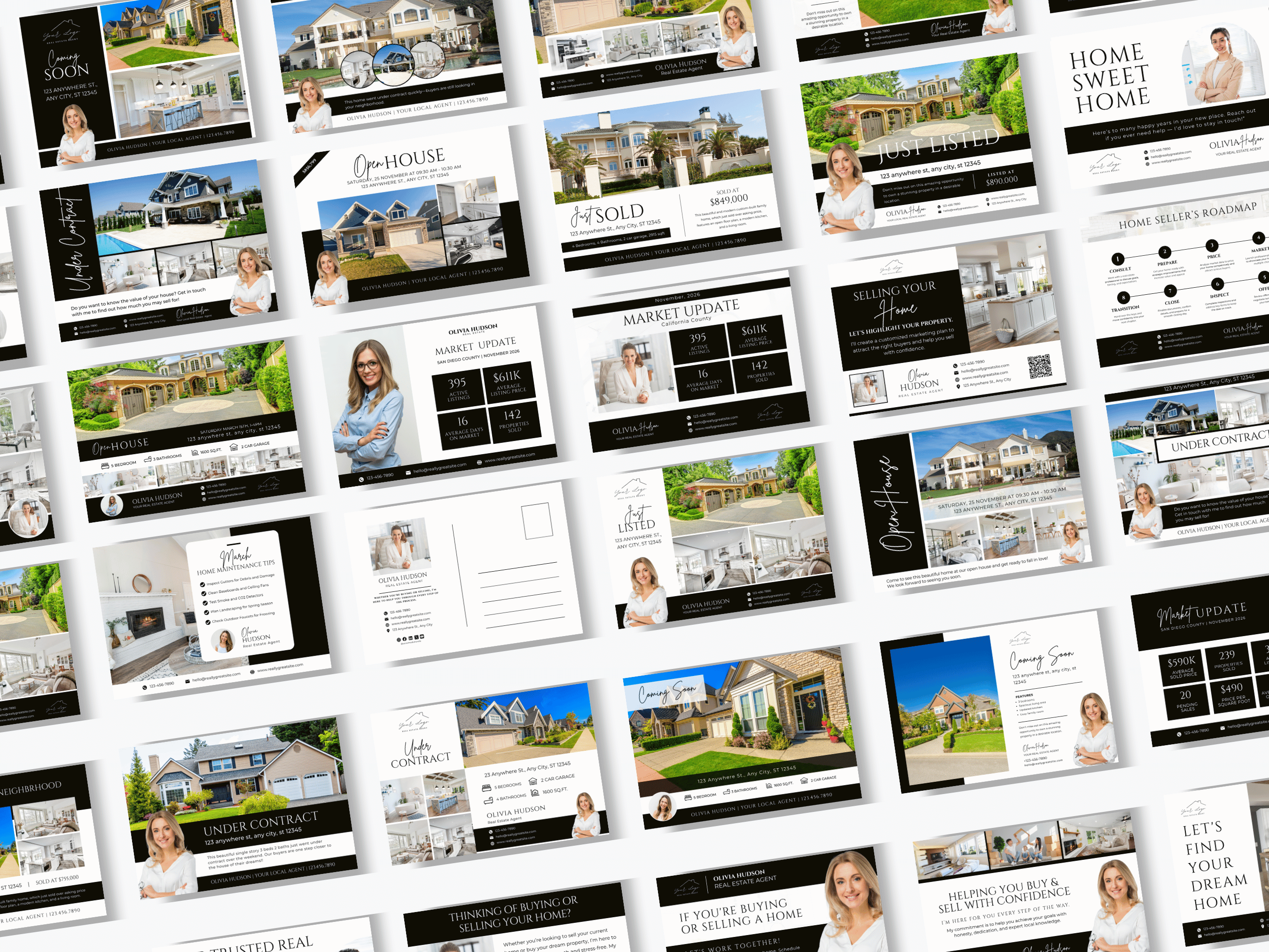 Real Estate Postcard Templates Bundle