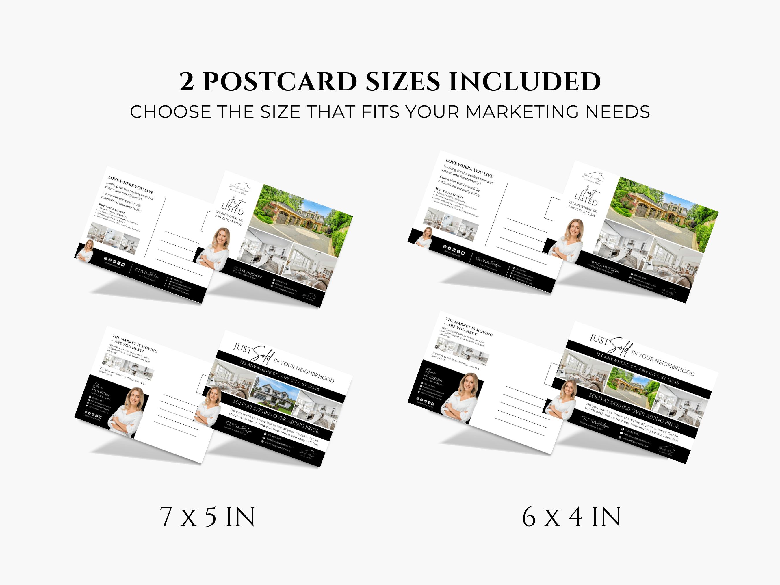 Real Estate Postcard Templates Bundle