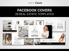 Realtor Facebook Cover Templates Black and White