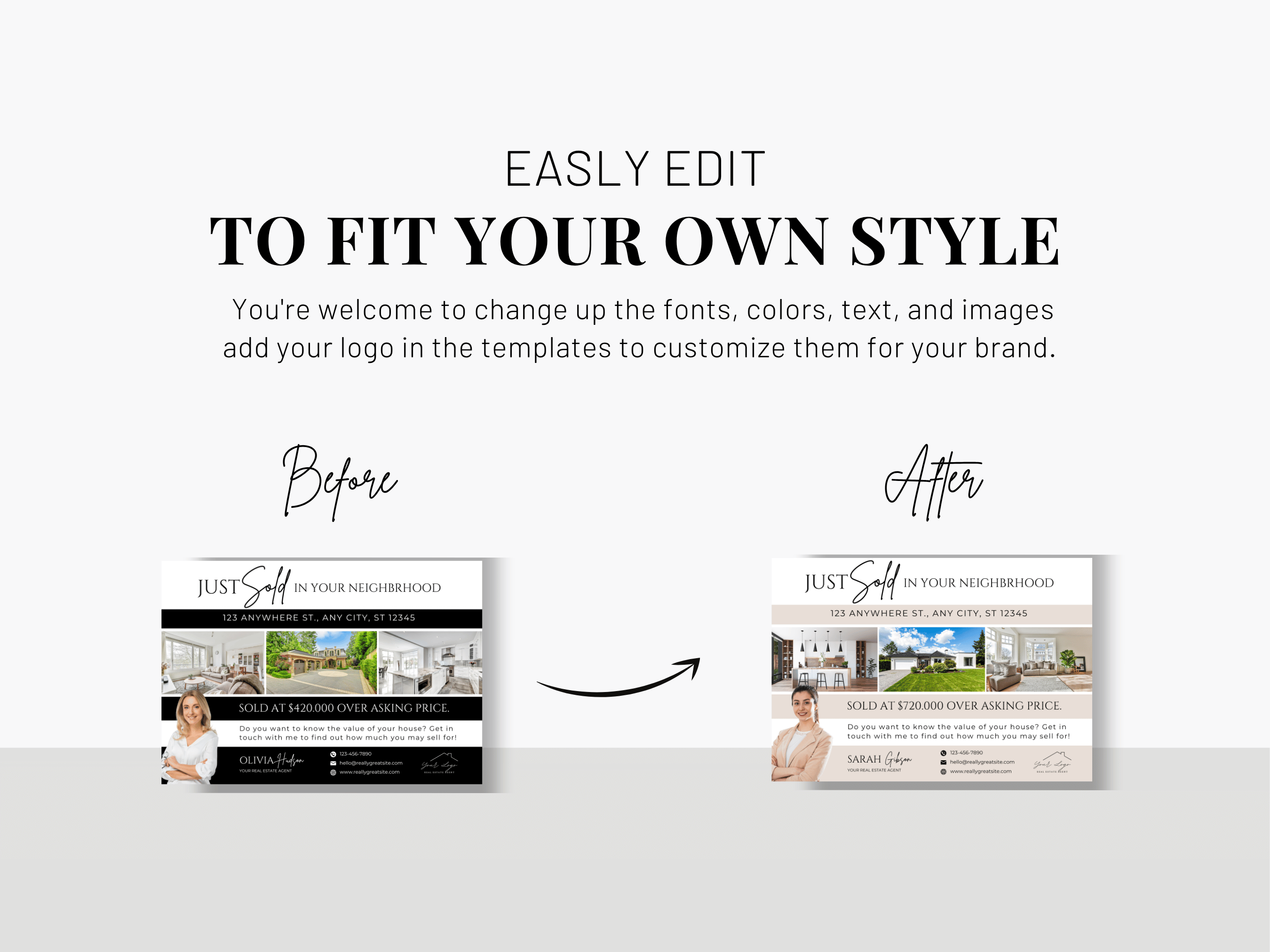 Real Estate Postcard Templates Bundle