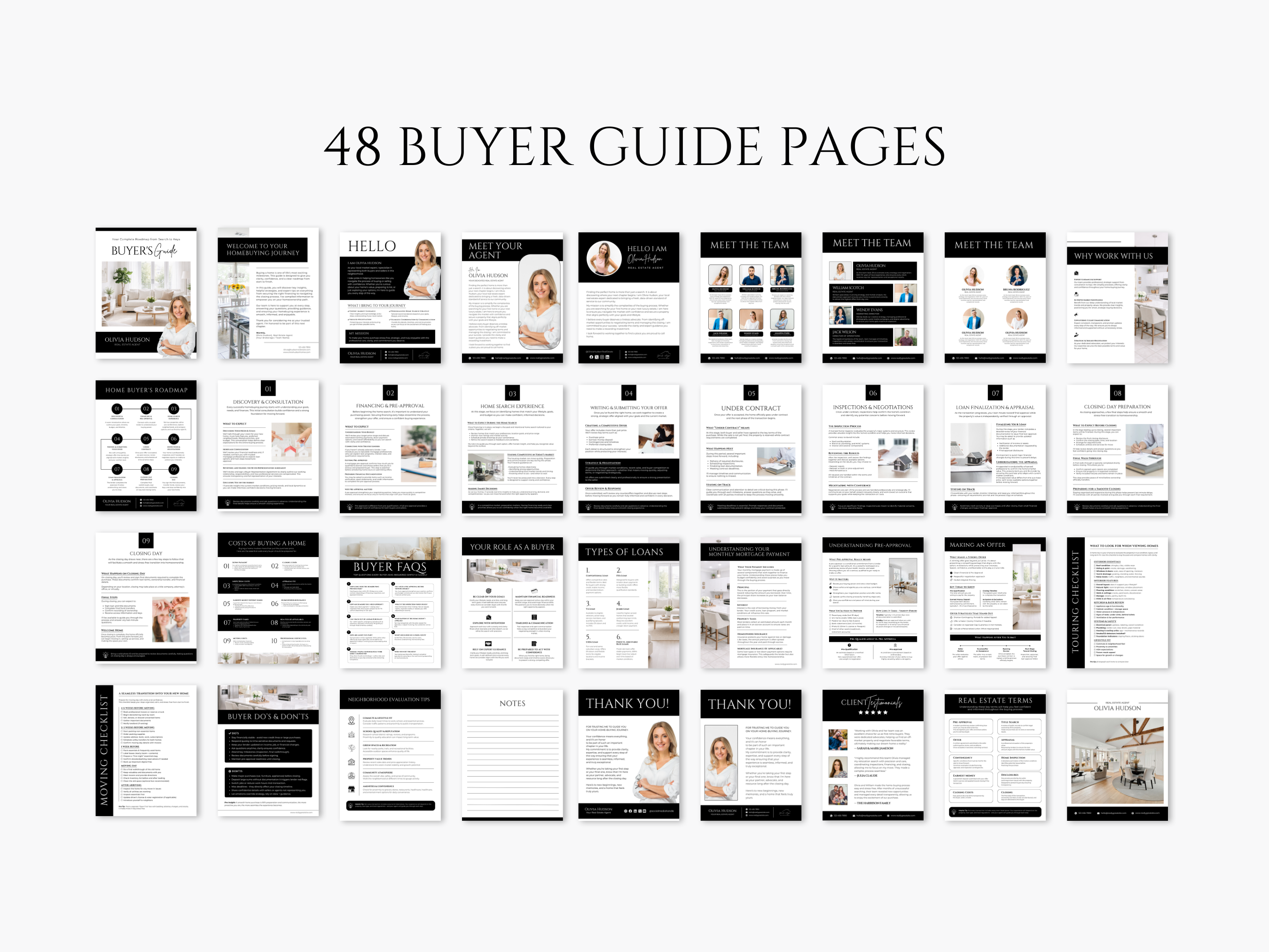 Real Estate Buyer Seller Guides | Editable Home Buying Selling Process