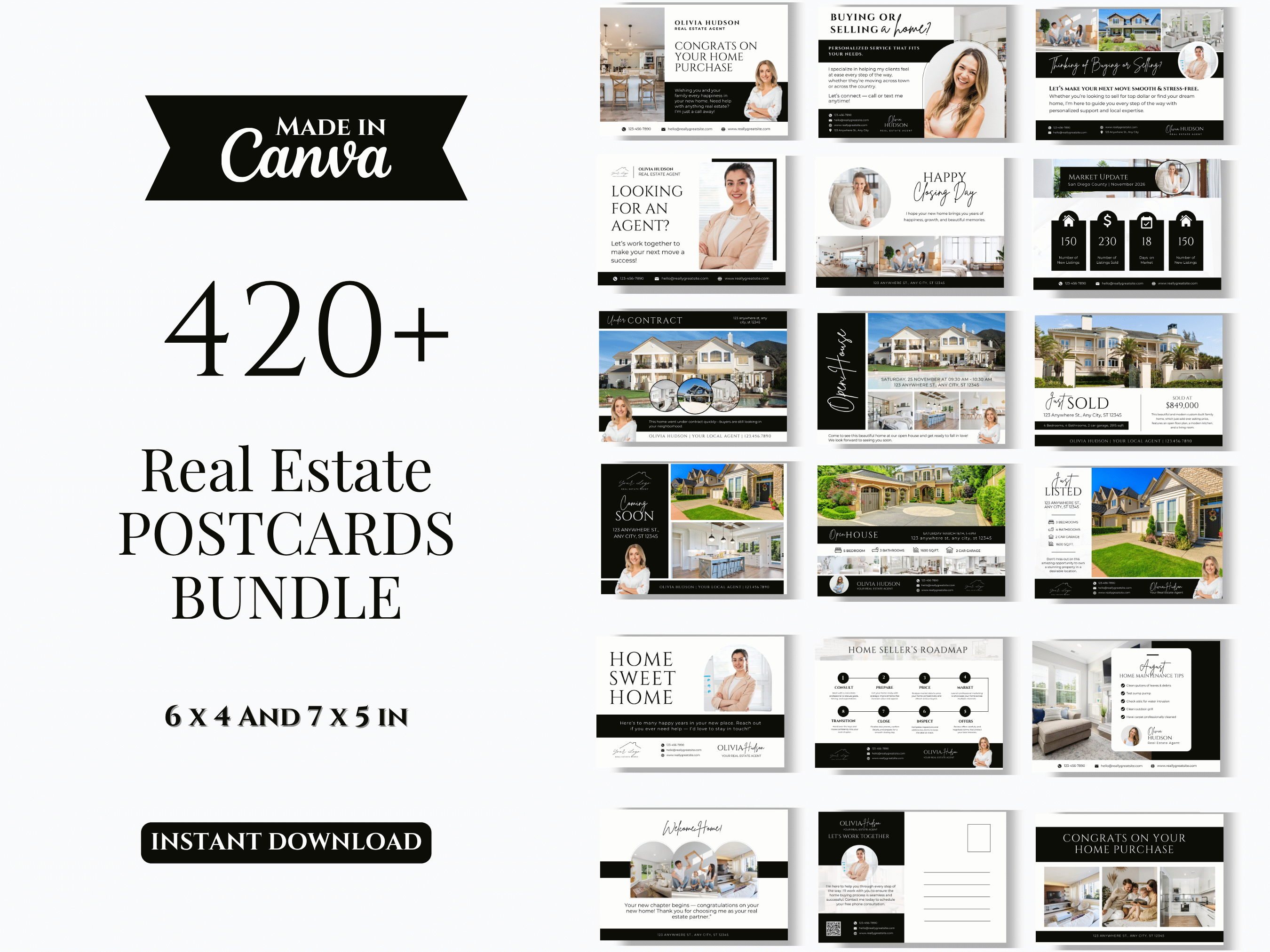 Real Estate Postcard Templates Bundle