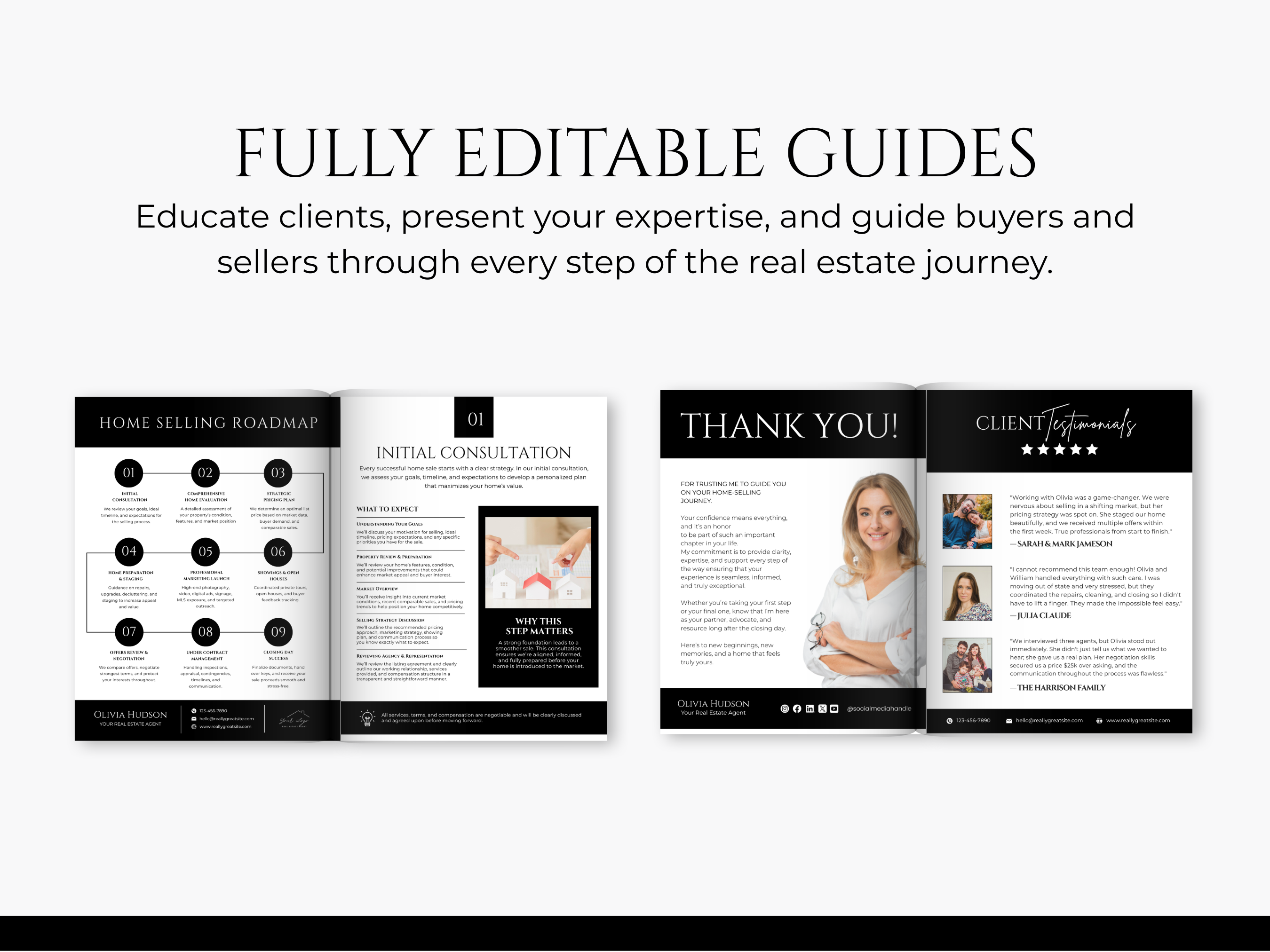 Real Estate Buyer Seller Guides | Editable Home Buying Selling Process