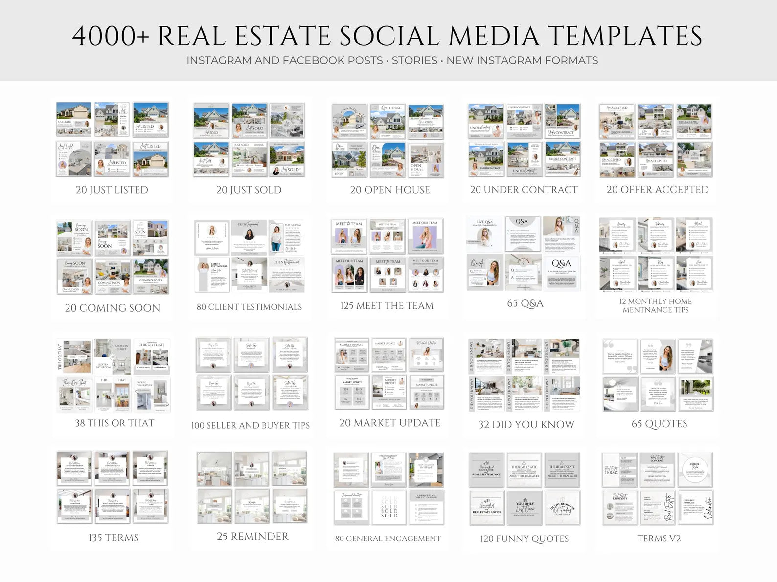 7,000+ Real Estate All-in-one Templates Bundle
