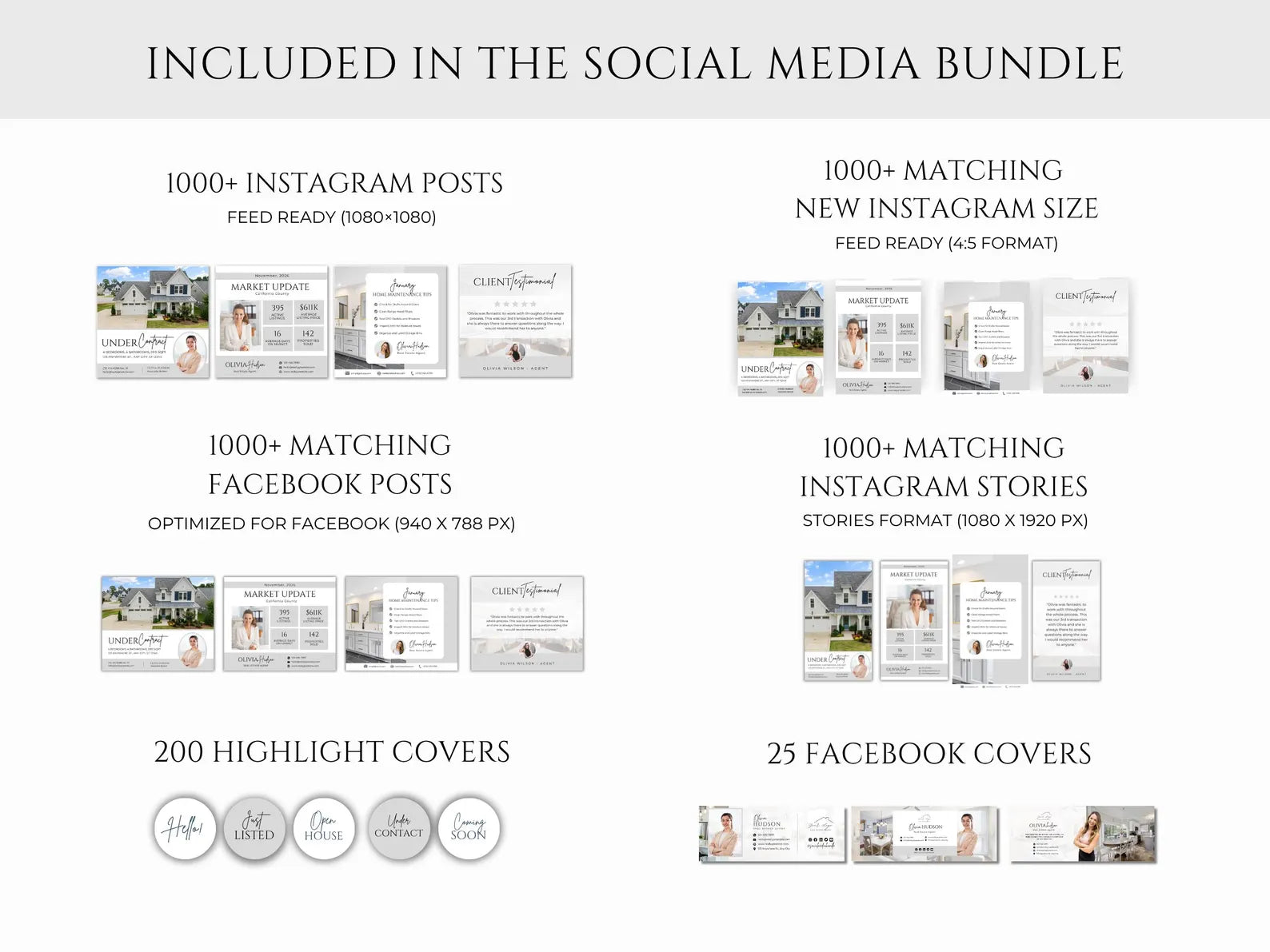 7,000+ Real Estate All-in-one Templates Bundle
