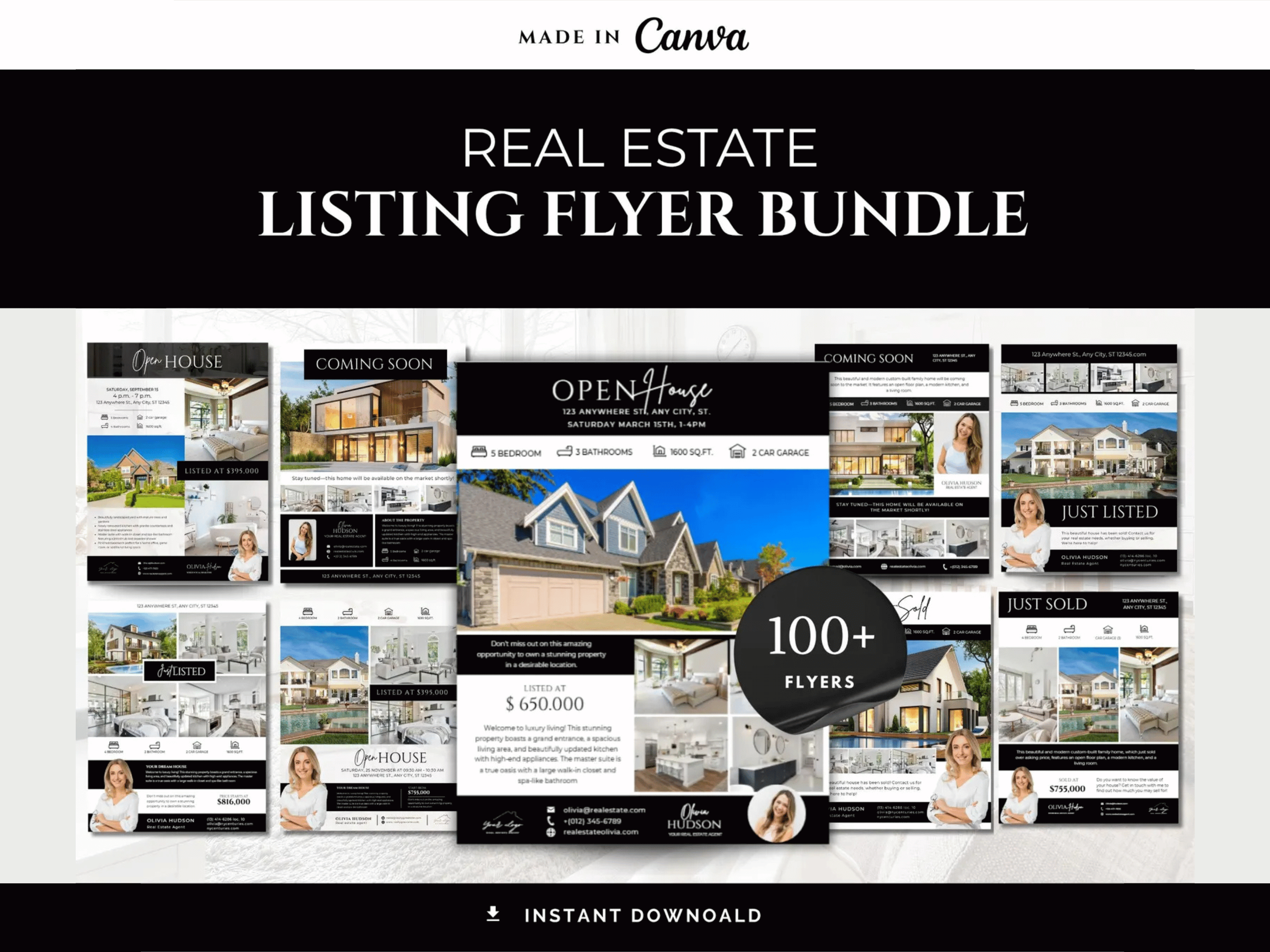 Real Estate Listing Flyer Bundle Templates