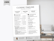 Real Estate Homebuyer Closing Timeline Flyers