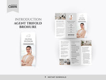 Real Estate Introduction Trifold Brochure | Agent Double-Sided Tri-Fold Brochure | Modern Real Estate Marketing Brochure | Canva Template
