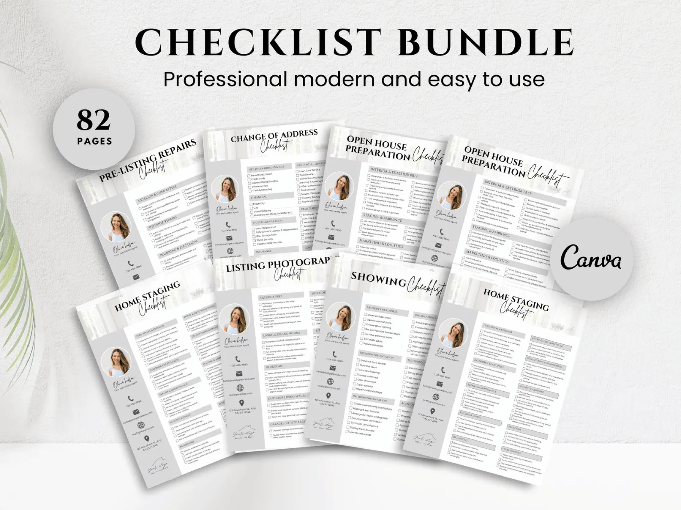 Real Estate Checklist Bundle Gray and White | Buyer & Seller Templates