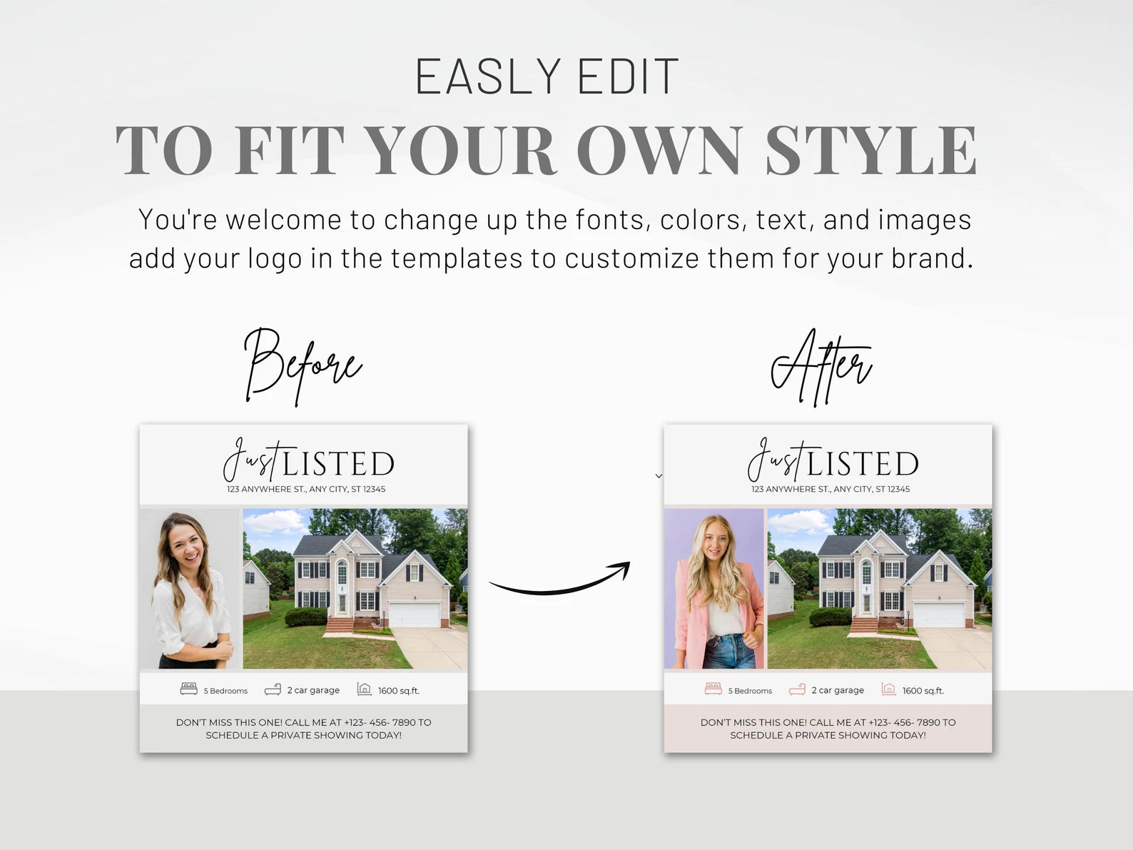 20 Just Listed Social media Posts Templates