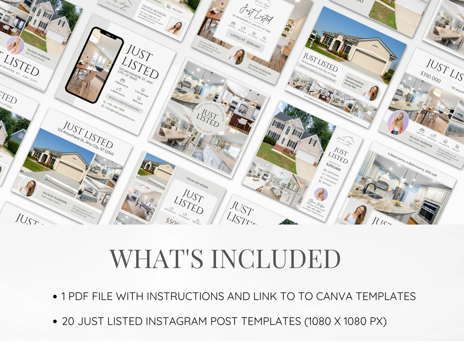20 Just Listed Social media Posts Templates