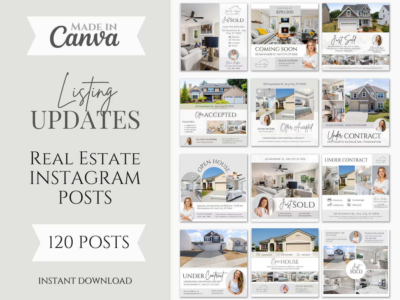 120 Real Estate Social Media Posts Templates