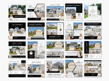 Set of 20 Under Contract Social media Posts Templates Black & White