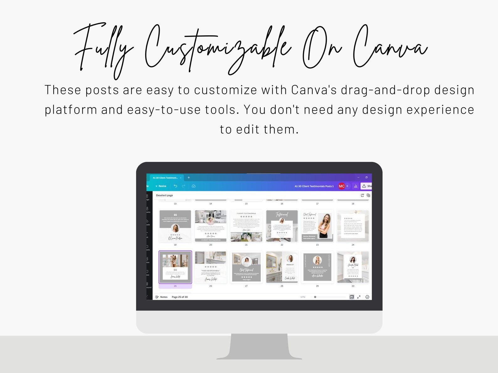 Real Estate Client Testimonial Instagram Posts Templates
