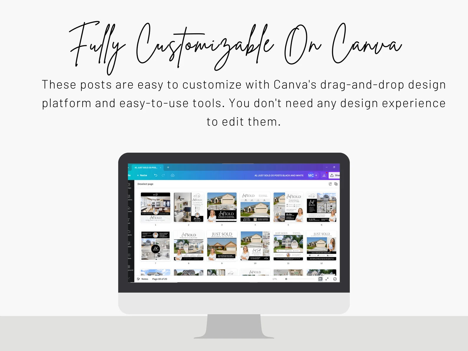 20 Just Sold Social media Posts Templates