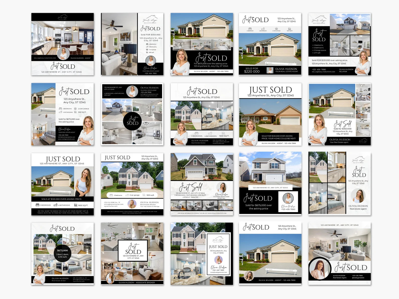 20 Just Sold Social media Posts Templates