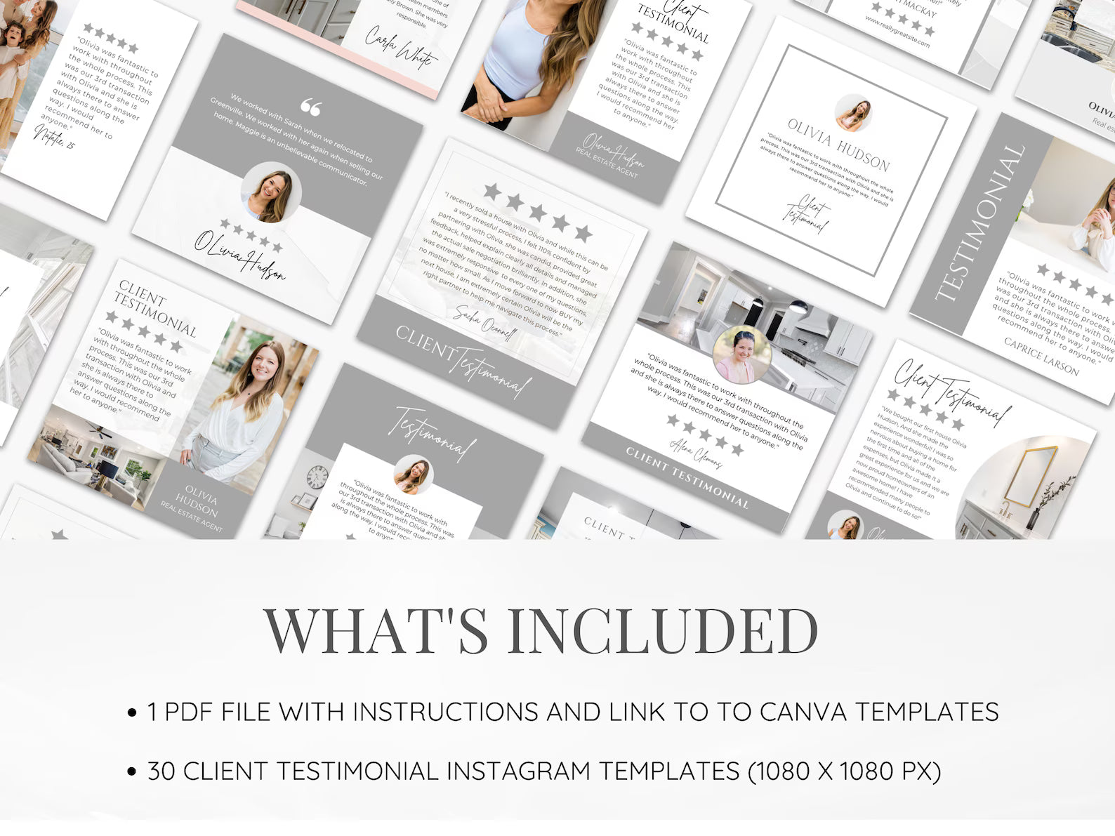 Real Estate Client Testimonial Instagram Posts Templates