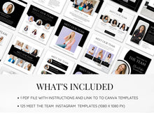 Set of 125 Meet the Team Social Media Posts Black & White Templates
