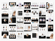 Set of 125 Meet the Team Social Media Posts Black & White Templates