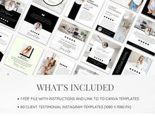 Real Estate Client Testimonial Instagram Posts Black & White