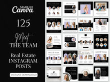 Set of 125 Meet the Team Social Media Posts Black & White Templates
