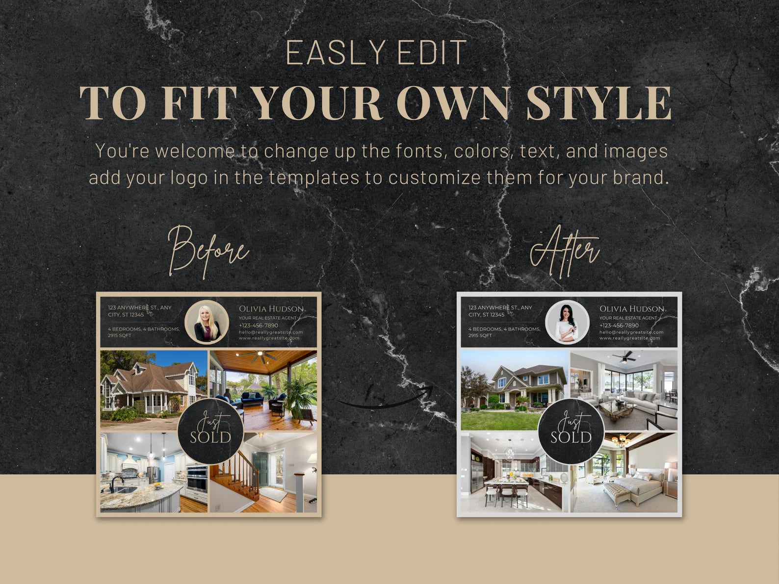 20 Marble Just Sold Instagram Posts Templates