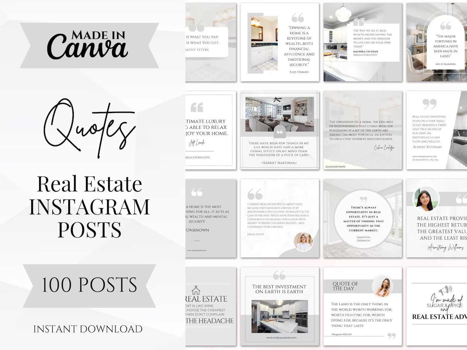 Real Estate Quotes Instagram Posts Templates