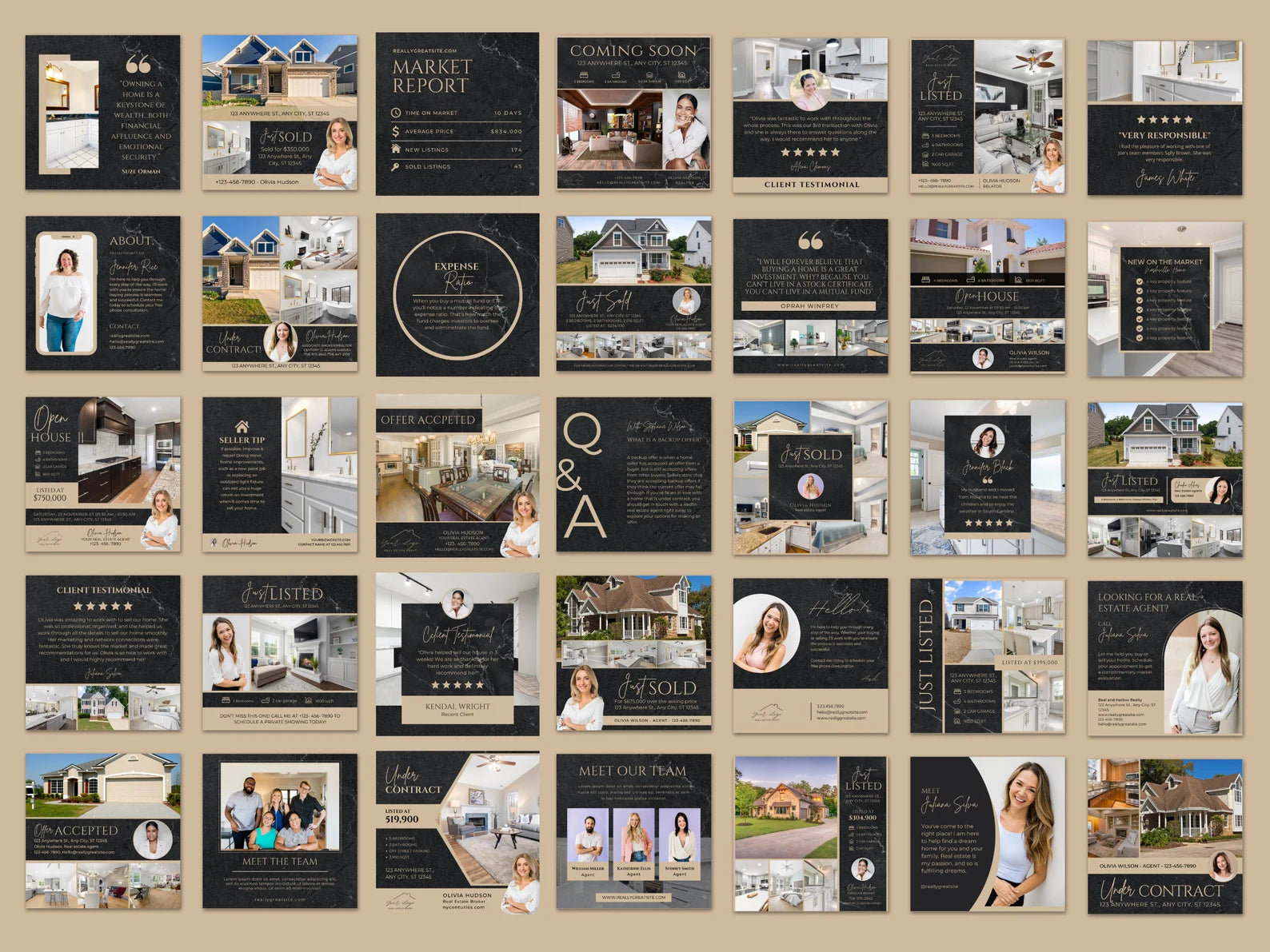 Marble Real Estate Instagram Post Templates