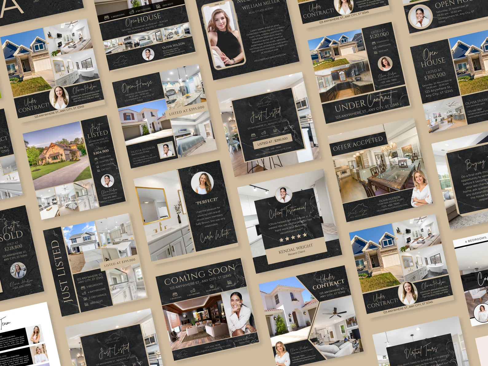 Marble Real Estate Instagram Post Templates