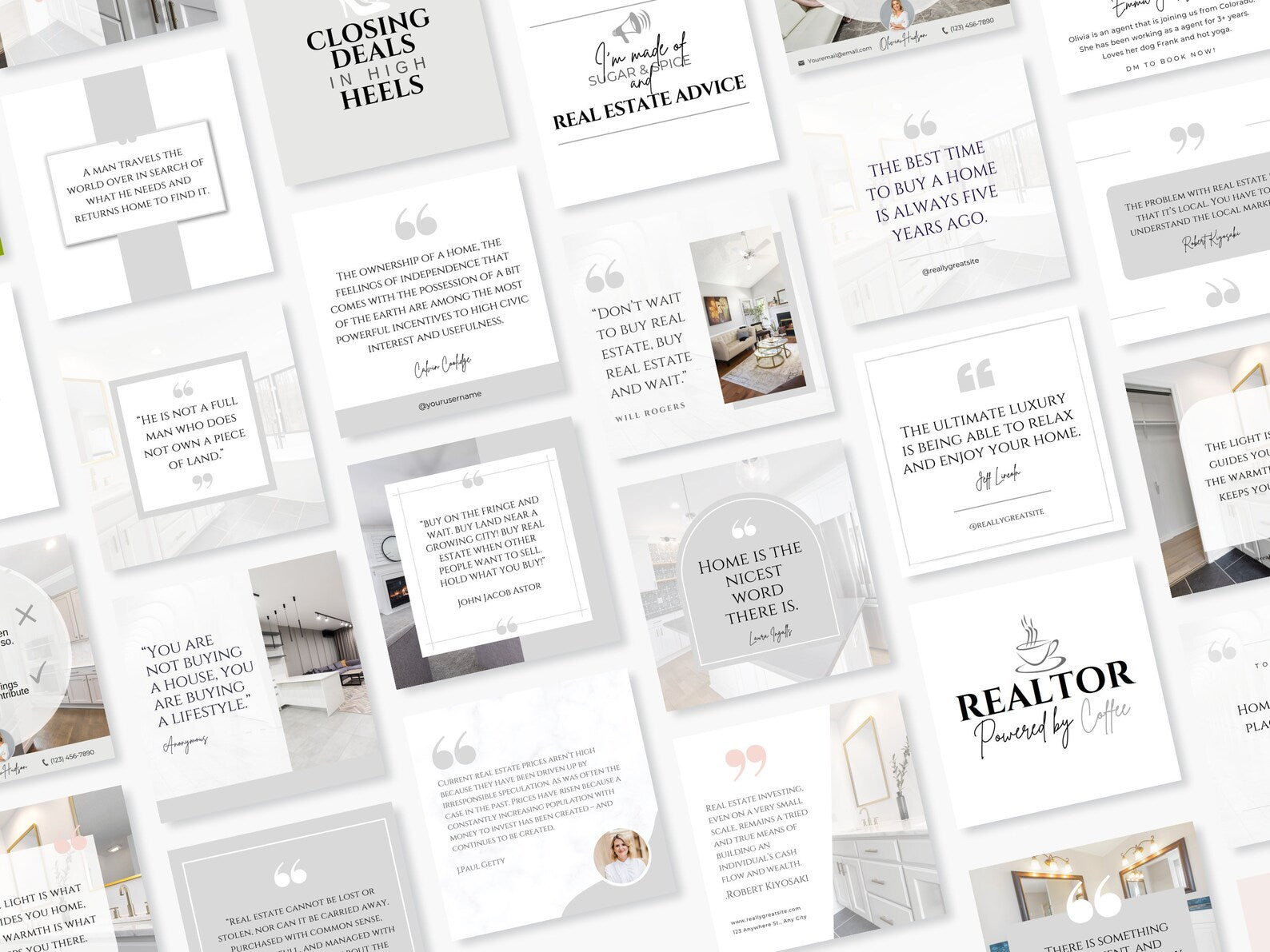 Real Estate Quotes Instagram Posts Templates