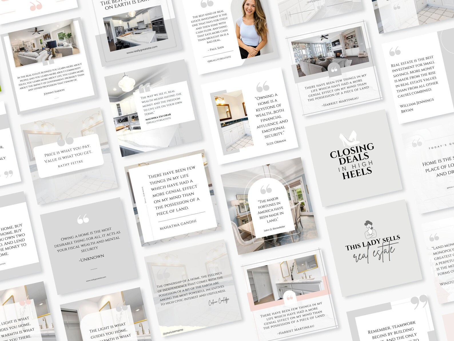 Real Estate Quotes Instagram Posts Templates