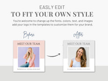 Set of 125 Pink Meet the team Social Media Posts Templates