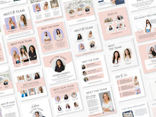 Set of 125 Pink Meet the team Social Media Posts Templates