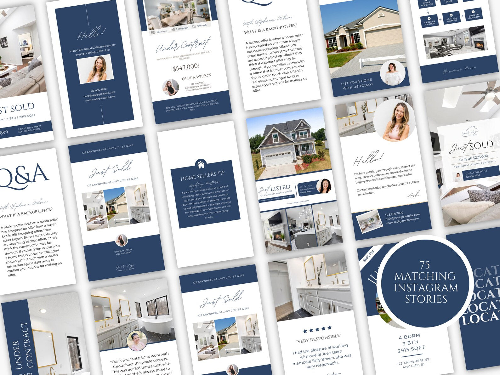 Real Estate Instagram Kit Realtor Posts, Stories & Highlights