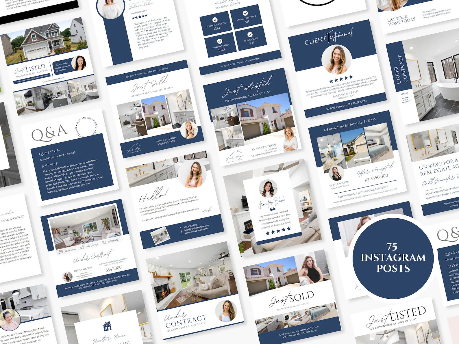 Real Estate Instagram Kit Realtor Posts, Stories & Highlights
