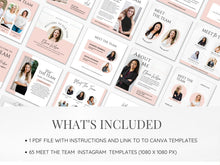 Set of 65 Pink Real Estate Meet the Team Social Media Posts Templates