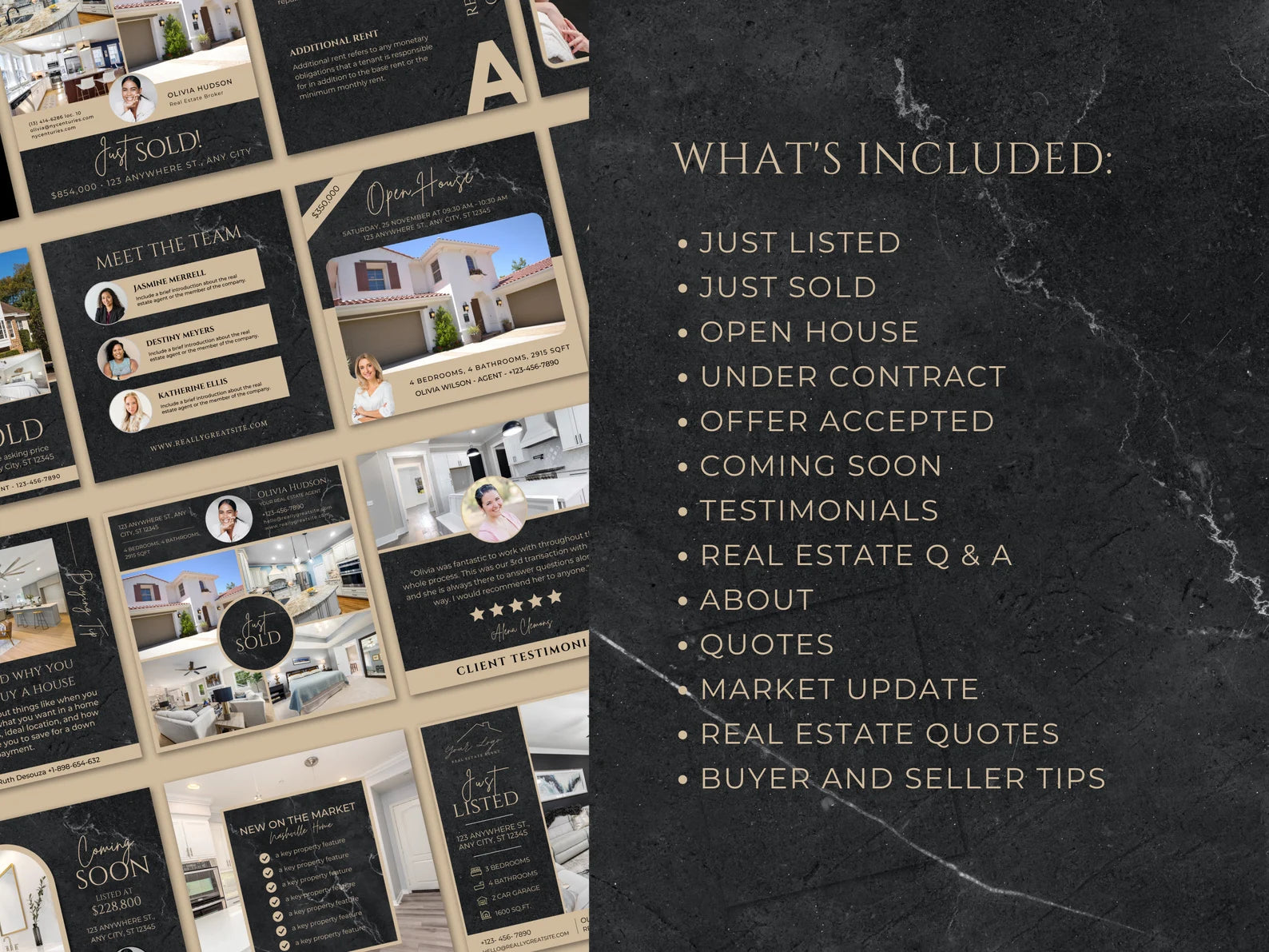 Marble Real Estate Instagram Post Templates