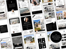 Real Estate Instagram Kit Realtor Posts, Stories & Highlights Black and White
