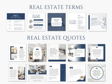 Real Estate Instagram Posts Bundle Blue And White