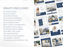 Real Estate Instagram Posts Bundle Blue And White