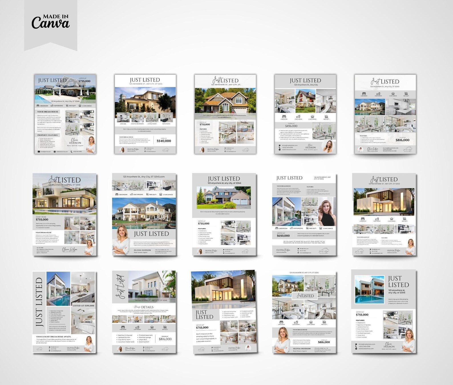 Real Estate Just Listed Flyer Templates