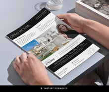 Real Estate Open House Flyers Black and White