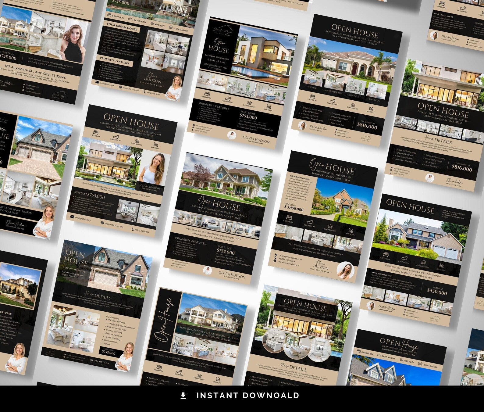 Luxury Real Estate Open House Flyer Templates