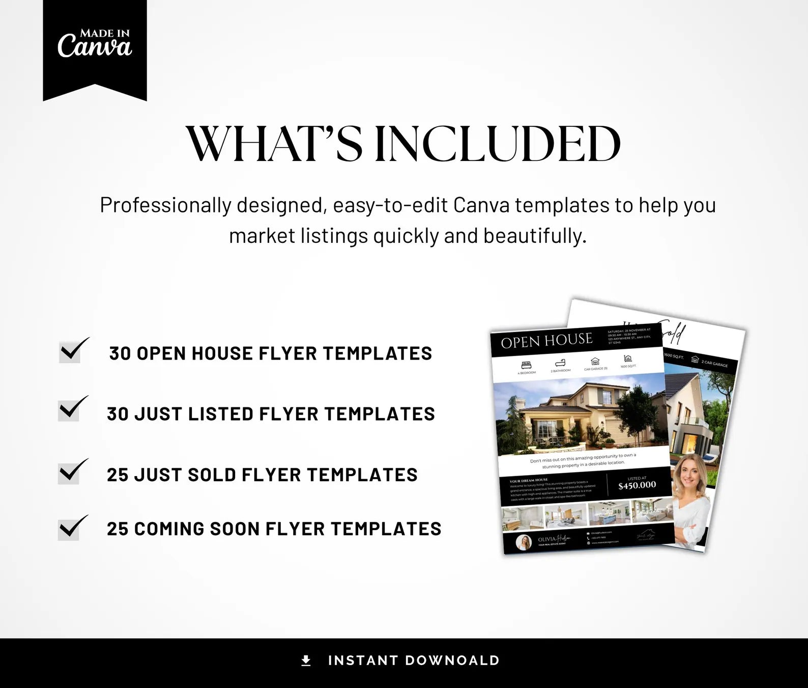 Real Estate Listing Flyer Bundle Templates