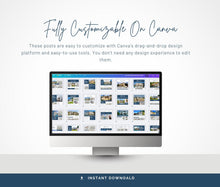 Real Estate Flyer Bundle | Open House, Just Listed, Just Sold & Coming Soon Blue & White