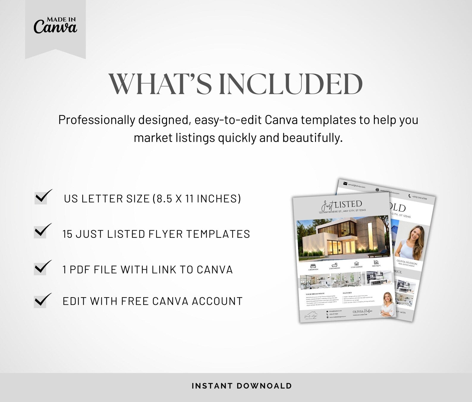 Real Estate Just Listed Flyer Templates
