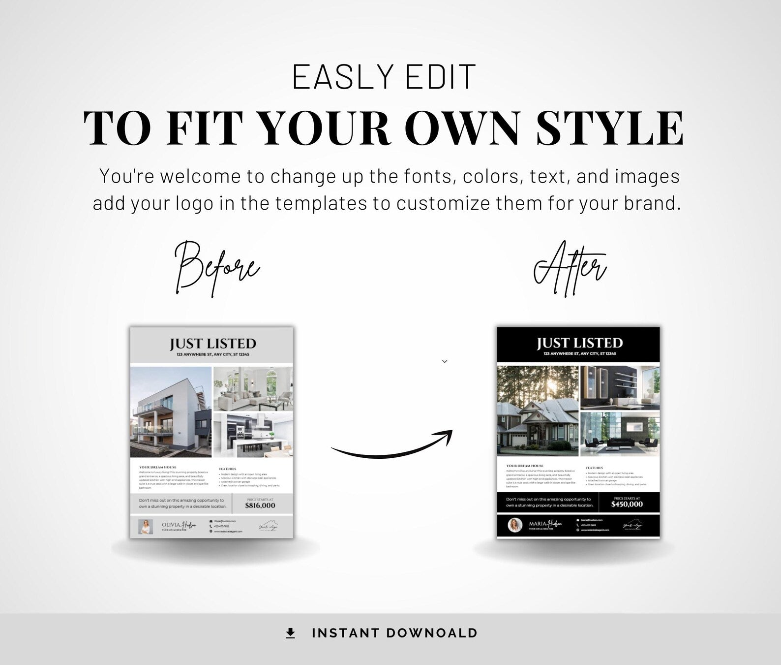 Real Estate Just Listed Flyer Templates