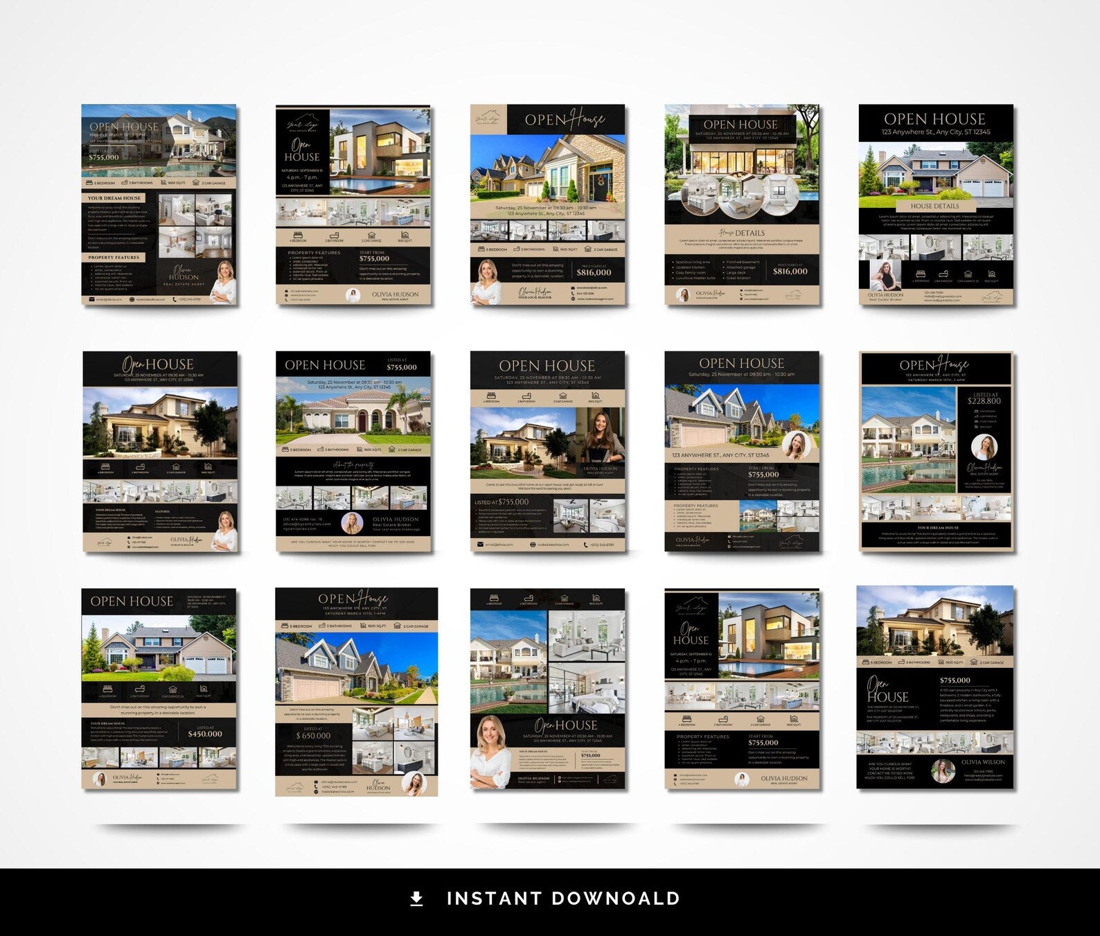 Luxury Real Estate Open House Flyer Templates